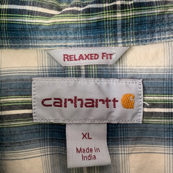 ❌Carhartt . Essential Plaid Long Sleeve Shirt . XL - Picture 3 of 8